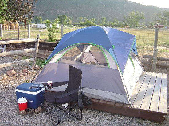 Locals camping at the retreat